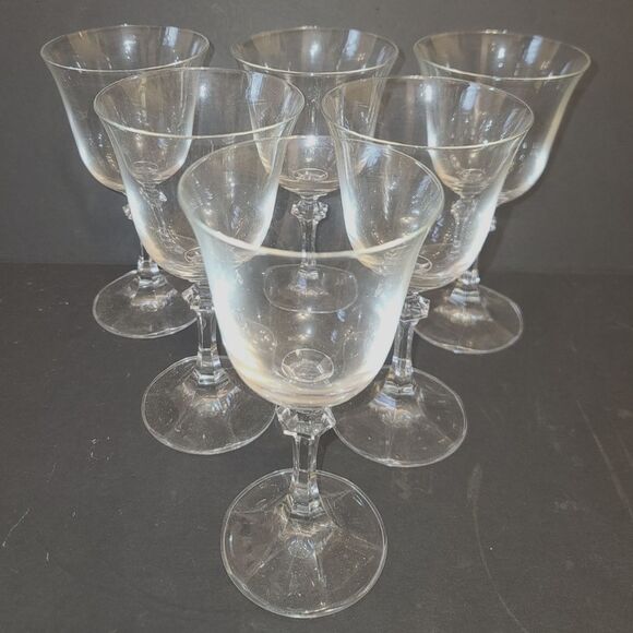 Royal Bavarian Crystal hand Cut Stems Water Wine Goblets with Box 6ct. 1980's‎ - Picture 3 of 11